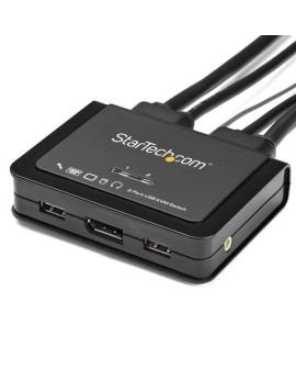 StarTech.com SV211DPUA4K przełącznik KVM Czarny