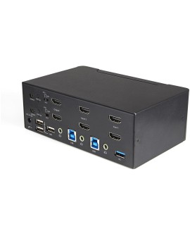 StarTech.com SV231DHU34K6 przełącznik KVM Czarny
