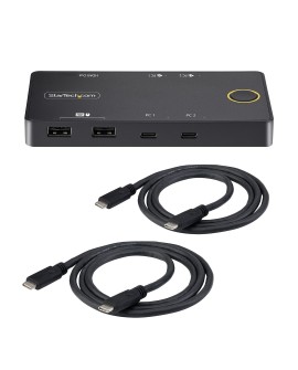 StarTech.com C2-H46-UC2-PD-KVM przełącznik KVM Czarny