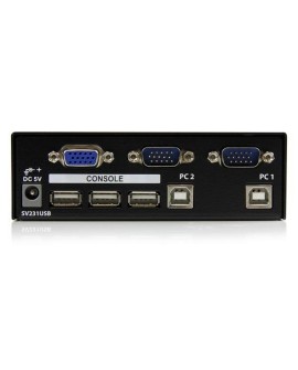 StarTech.com SV231USBGB przełącznik KVM Czarny