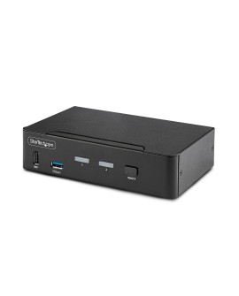 StarTech.com D86A2-2-PORT-8K-KVM przełącznik KVM Czarny