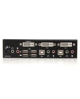 StarTech.com SV231DVIUA przełącznik KVM Czarny
