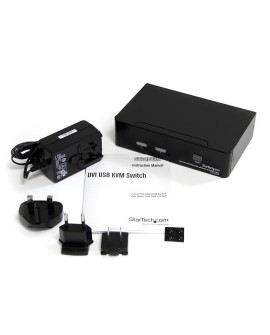 StarTech.com SV231DVIUA przełącznik KVM Czarny