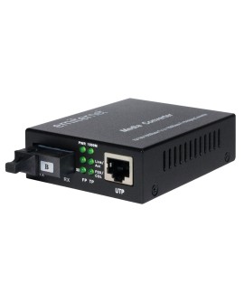Emiter EM/1GB-ETH-1XSC-1550 Konwerter światłowodowy WDM Ethernet 10/100/1000 Mbps RJ45/1xSC SM 9/125 (Tx 1550nm / Rx 1310nm)