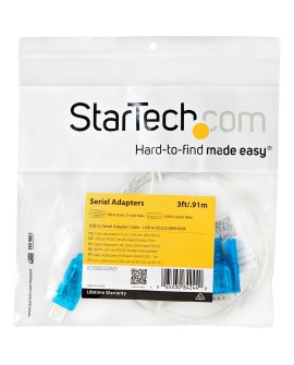 StarTech.com ICUSB232SM3 zmieniacz płci / kabli DB-9 USB 2.0 A Niebieski, Przezroczysty