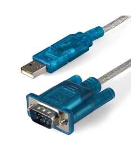StarTech.com ICUSB232SM3 zmieniacz płci / kabli DB-9 USB 2.0 A Niebieski, Przezroczysty