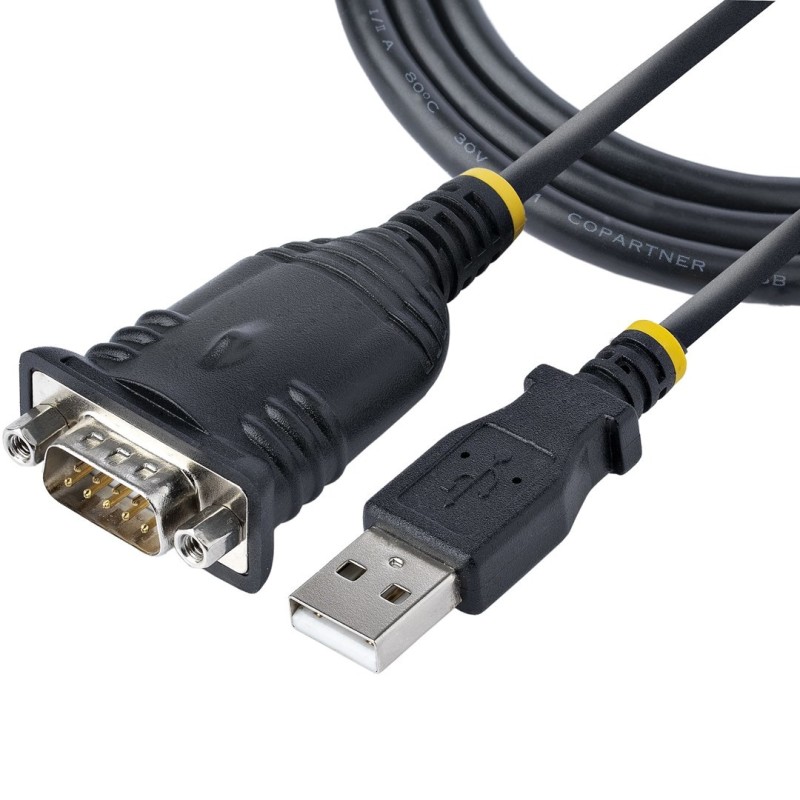 StarTech.com 1P3FP-USB-SERIAL zmieniacz płci / kabli DB-9 USB Typu-A Czarny