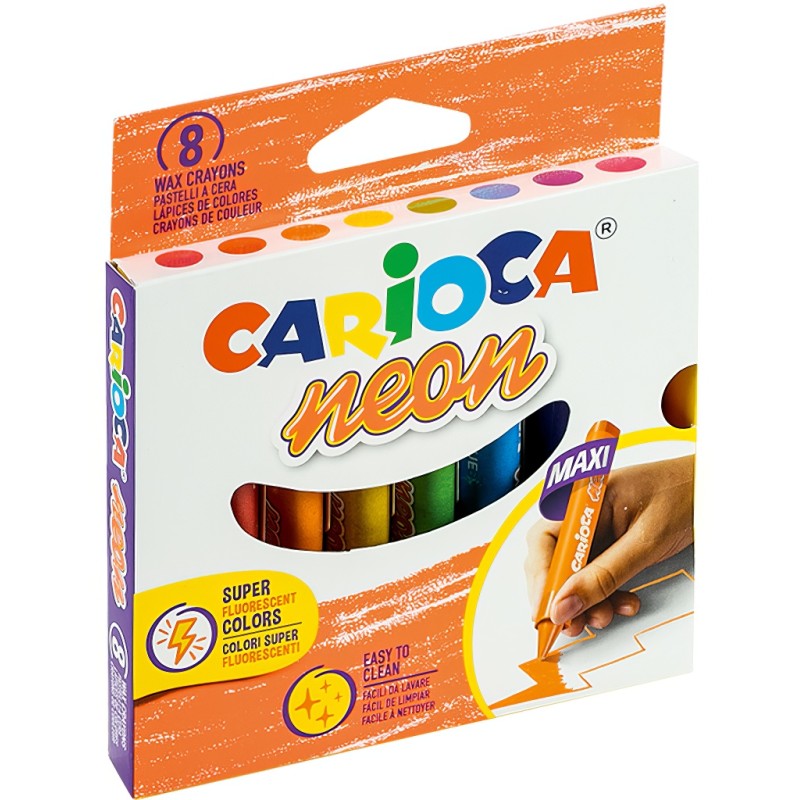 Kredki świecowe CARIOCA neonowe