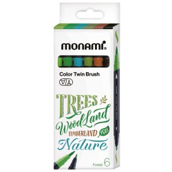 Pisaki z pędzelkiem Color Twin Brush MonAmi