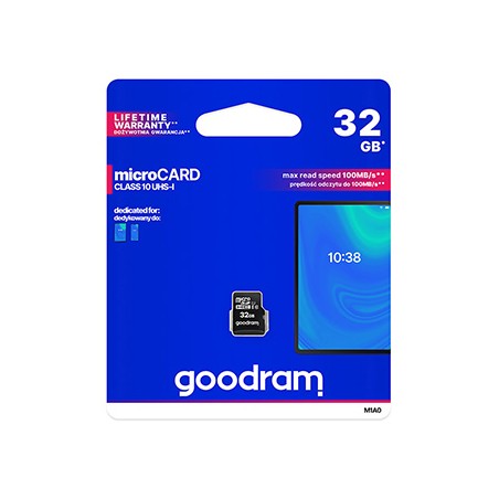 Goodram Karta pamięci Micro Secure Digital Card, 32GB, micro SDHC, M1A0-0320R12, UHS I U1 (Class 10)