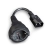 Adapter GEMBIRD PC-SFC14M-01 (C14 / IEC C14 / IEC 320 C14 M - Schuko, Shuko F 0,15m kolor czarny)