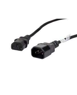 Przedłużacz Lanberg CA-C13E-11CC-0018-BK (C13 / IEC C13 / IEC 320 C13 M - C14 F 1,8m kolor czarny)