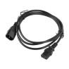Kabel Lanberg CA-C13E-10CC-0018-BK (C14 / IEC C14 / IEC 320 C14 M - C13 F 1,8m kolor czarny)