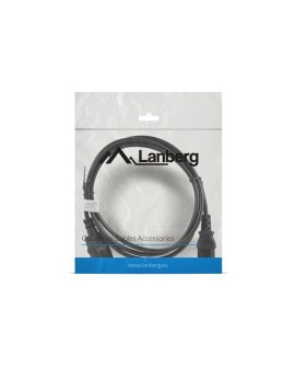 Kabel Lanberg CA-C13E-10CC-0018-BK (C14 / IEC C14 / IEC 320 C14 M - C13 F 1,8m kolor czarny)