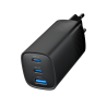 GEMBIRD SZYBKA ŁADOWARKA USB POWER DELIVERY USB TYPU C, 3X USB, 65 W, GAN CZARNA