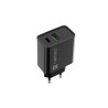 NATEC ŁADOWARKA SIECIOWA RIBERA USB-A + USB-C 20W POWER DELIVERY CZARNA NUC-2062