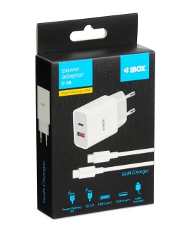 ŁADOWARKA SIECIOWA I-BOX C-36 PD20W USB-C + USB-A