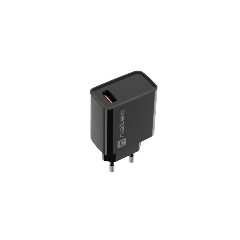NATEC ŁADOWARKA SIECIOWA RIBERA USB-A 18W CZARNA NUC-2058