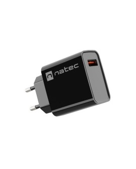 NATEC ŁADOWARKA SIECIOWA RIBERA USB-A 18W CZARNA NUC-2058