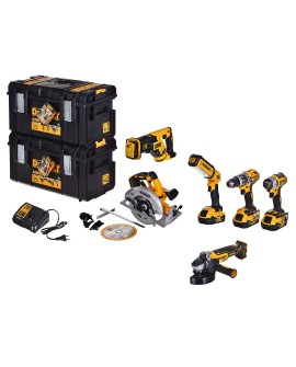 ZESTAW ELEKTRONARZĘDZI COMBO DEWALT DCK623P3-QW (DCF887+DCS367+DCG405+DCS570+DCD796+DCL050)