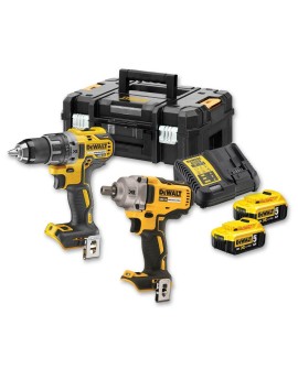 Zestaw combo DeWalt DCK2077P2T-QW Aku18V Wiertarko-wkrętarka DCD791 + Klucz udarowy DCF894 + 2 walizki systemowe TSTAK + 2