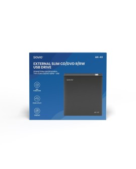 SAVIO NAGRYWARKA ZEWNĘTRZNA TYPU SLIM CD/DVD R/RW – USB 2.0 AK-43