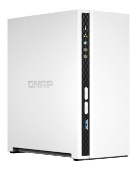 Qnap TS-233, Tower, 2 x 2.5"/3.5" SATA, ARM 2.0GHz Quad core, 2GB, 1 x 1GbE, External adapter (PSU)