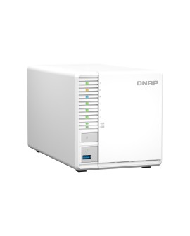 Qnap TS-364-8G, Tower, 3.5" SATA, Intel Celeron N5105/N5095 4C/4T, 8 GB onboard not expandable, 1 x 2.5GbE, External adapter