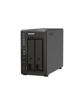 Qnap TS-253E-8G, Tower, 2 x 2.5"/3.5" SATA, Intel Celeron J6412 4C/4T, 8 GB DDR4 onboard not expandable, 2 x 2.5GbE, External
