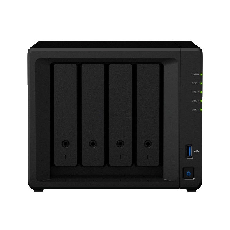 NAS Synology DS423+, Tower, 4x (3.5" SATA/HDD), 2 x M.2, Intel Celeron J4125, 2 GB DDR4 ECC SODIMM (max. 6GB), 2x 1GbE RJ-45, 2x