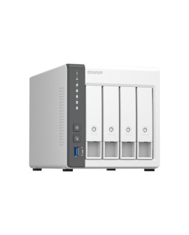 Qnap TS-433-4G, Tower, 4 x 2.5"/3.5" SATA , ARM 2.0GHz Quad core, 4GB, 1 x 2.5GbE + 1 x GbE, External adapter (PSU)