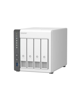 Qnap TS-433-4G, Tower, 4 x 2.5"/3.5" SATA , ARM 2.0GHz Quad core, 4GB, 1 x 2.5GbE + 1 x GbE, External adapter (PSU)
