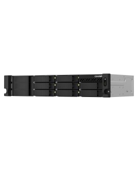 Qnap TS-873AeU-4G, 2U, 8 x 2.5"/3.5" SATA, AMD Ryzen V1500B 4C/8T, 4GB DDR4 SODIMM  (max. 64GB), 2 x 2.5GbE, optional 10GbE,