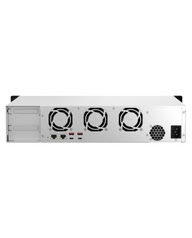 Qnap TS-873AeU-4G, 2U, 8 x 2.5"/3.5" SATA, AMD Ryzen V1500B 4C/8T, 4GB DDR4 SODIMM  (max. 64GB), 2 x 2.5GbE, optional 10GbE,