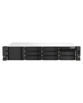 Qnap TS-873AeU-4G, 2U, 8 x 2.5"/3.5" SATA, AMD Ryzen V1500B 4C/8T, 4GB DDR4 SODIMM  (max. 64GB), 2 x 2.5GbE, optional 10GbE,
