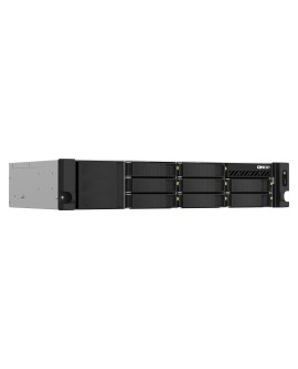 Qnap TS-873AeU-4G, 2U, 8 x 2.5"/3.5" SATA, AMD Ryzen V1500B 4C/8T, 4GB DDR4 SODIMM  (max. 64GB), 2 x 2.5GbE, optional 10GbE,