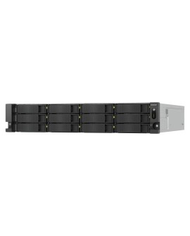 Qnap TS-h1277AXU-RP-R5-16G, 2U, 12 x 3.5" SATA, AMD Ryzen Pro 7645 6/12, 16 GB UDIMM DDR5 non-ECC (max. 128GB ), 2 x 2.5 GbE + 2
