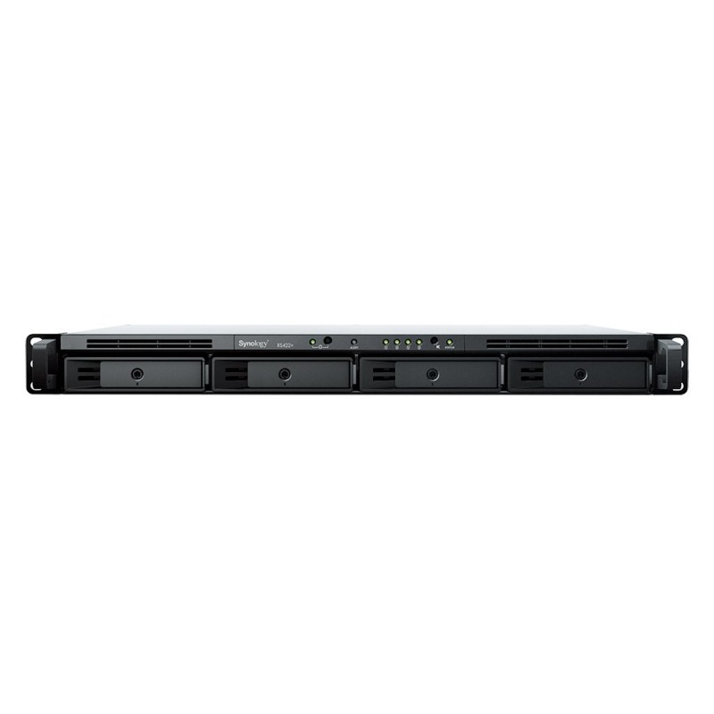 NAS Synology RS422+ 1U RACK 4x (3.5" SATA HDD/2.5" SATA SSD) AMD Ryzen R1600 2 GB DDR4 ECC, 2x 1GbE RJ-45