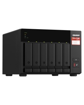 Zestaw Qnap TS-673A-SW5T (TS-673A-8G + switch QSW-1105-5T 5x2.5GbE), Tower, 6 x 2.5"/3.5" SATA, AMD Ryzen V1500B 4C/8T, 8GB DDR4