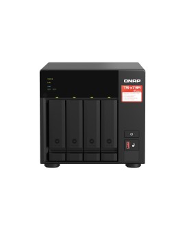 Zestaw Qnap TS-473A-SW5T (TS-473A-8G + switch QSW-1105-5T 5x2.5GbE), Tower, 3.5" SATA, AMD Ryzen V1500B 4C/8T, 8GB DDR4 (Max.