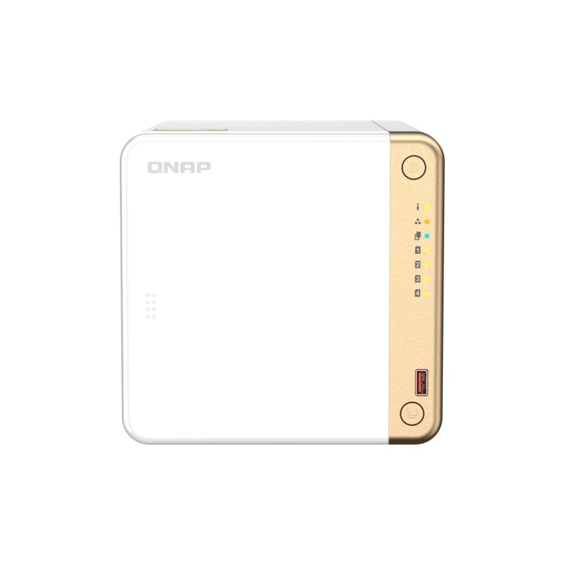 Qnap TS-462-4G, Tower, 4 x 2.5"/3.5" SATA , Intel Celeron N4505 2C/2T, 4 GB DDR4 onboard not expandable, 1 x 2.5GbE, External