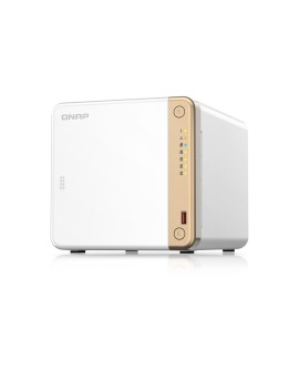 Qnap TS-462-4G, Tower, 4 x 2.5"/3.5" SATA , Intel Celeron N4505 2C/2T, 4 GB DDR4 onboard not expandable, 1 x 2.5GbE, External