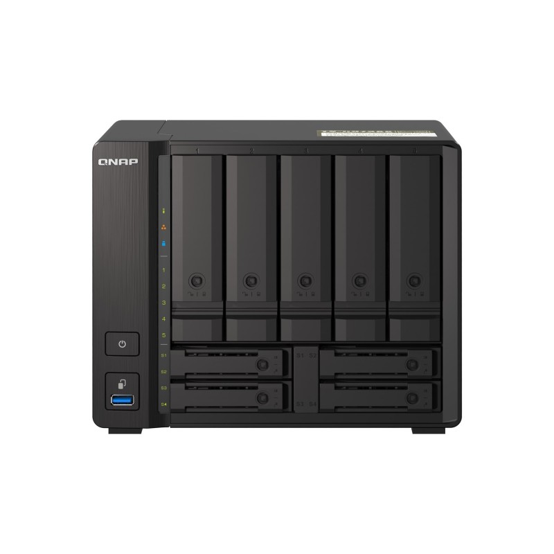 Qnap TS-h973AX-8G, Tower, 5 x 2.5"/3.5" SATA + 2 x 2.5" U.2 NVMe/SATA+ 2 x 2.5" SATA, AMD Ryzen V1500B 4C/8T, 8GB DDR4 SODIMM