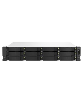 Qnap TS-1264U-RP-8G, 2U, 12 x 2.5"/3.5" SATA, Intel Celeron N5095 4C/4T, 8 GB DDR4 onboard not expandable, 2 x 2.5GbE, Redundant