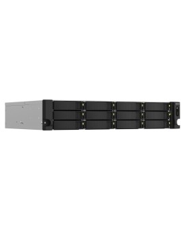 Qnap TS-1264U-RP-8G, 2U, 12 x 2.5"/3.5" SATA, Intel Celeron N5095 4C/4T, 8 GB DDR4 onboard not expandable, 2 x 2.5GbE, Redundant