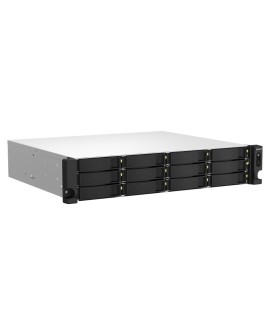 Qnap TS-1264U-RP-8G, 2U, 12 x 2.5"/3.5" SATA, Intel Celeron N5095 4C/4T, 8 GB DDR4 onboard not expandable, 2 x 2.5GbE, Redundant