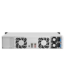 Qnap TS-1264U-RP-8G, 2U, 12 x 2.5"/3.5" SATA, Intel Celeron N5095 4C/4T, 8 GB DDR4 onboard not expandable, 2 x 2.5GbE, Redundant