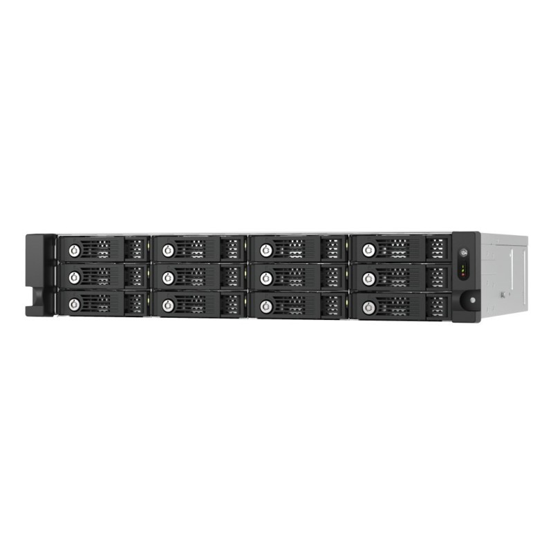 Qnap TL-R1200PES-RP Expansion unit, 12-bay 2U rackmount, 12x 2.5/3.5" SATA, 2 ports (SFF-8644 1x2), redundant PSU, without rail