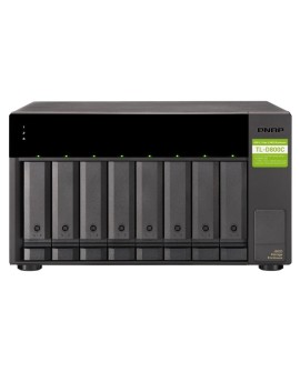 Qnap TL-D800C Expansion unit, Towerm, USB-C 3.1 Gen2 10Gbps JBOD expansion unit  with a 1-meter USB-C to USB-A 3.1 Gen2 cable.