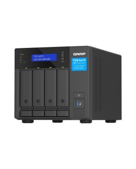 Qnap TVS-h474-PT-8G, Tower, 4 x 2.5"/3.5" SATA , Intel Pentium Gold G7400 2C/4T, 8GB (1x 8GB) DDR4 SODIMM (Max. 128GB), 2 x